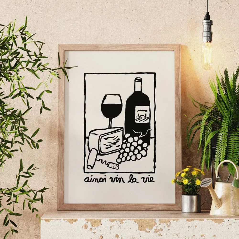 Les Raffineurs Affiche illustrée vin copain - Ainsi vin la vie