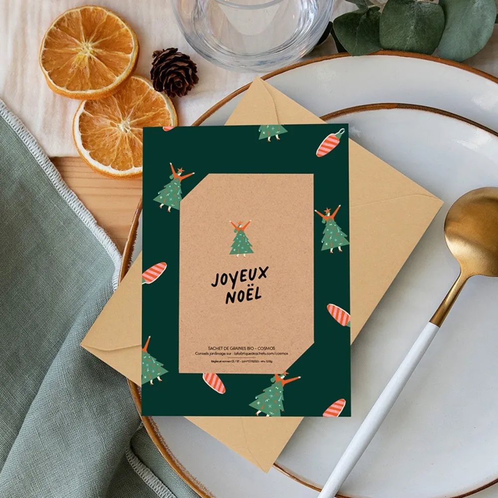 Les Raffineurs Carte de voeux à planter "Joyeux Noël"