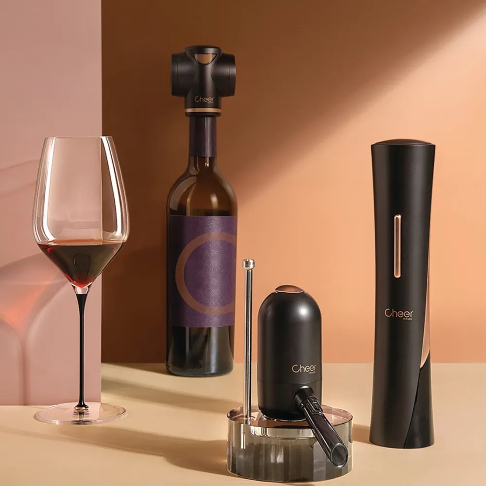 Les Raffineurs Coffret accessoires à vin électriques