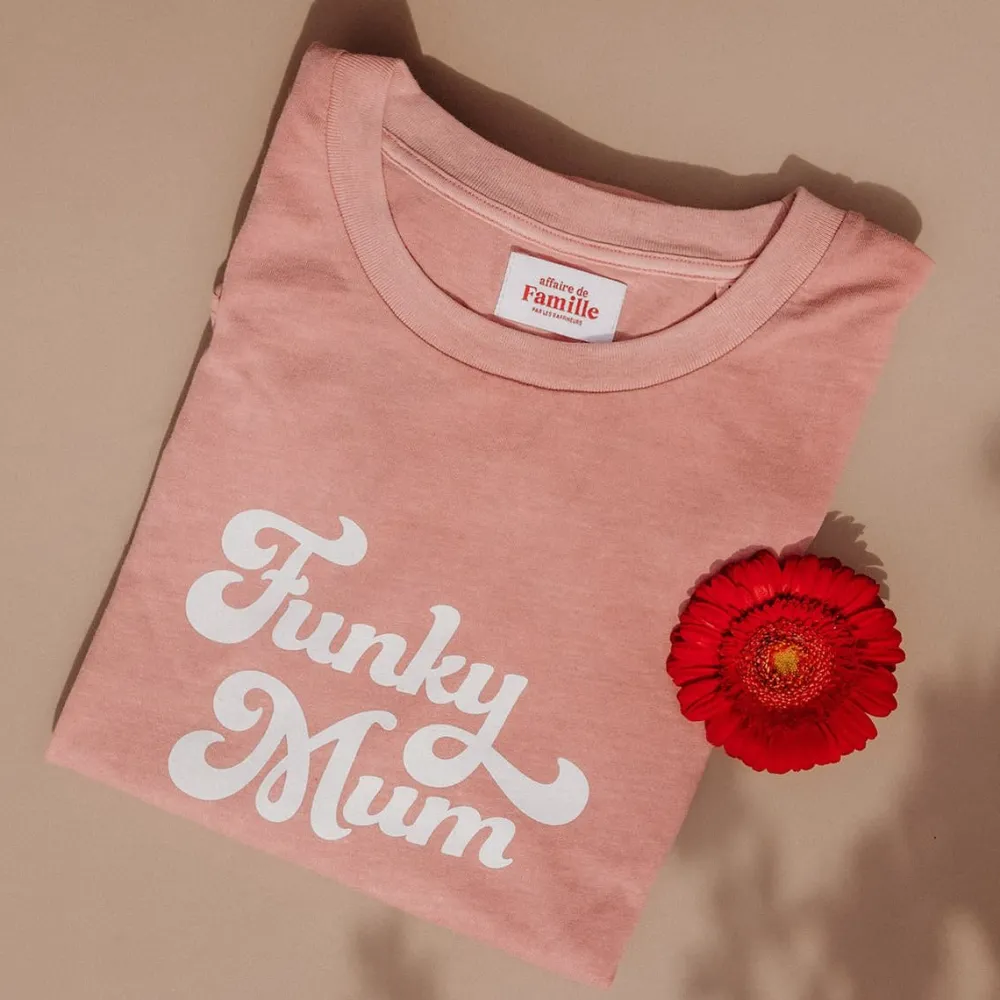 Femme Les Raffineurs T-shirt Funky Mum - Rose