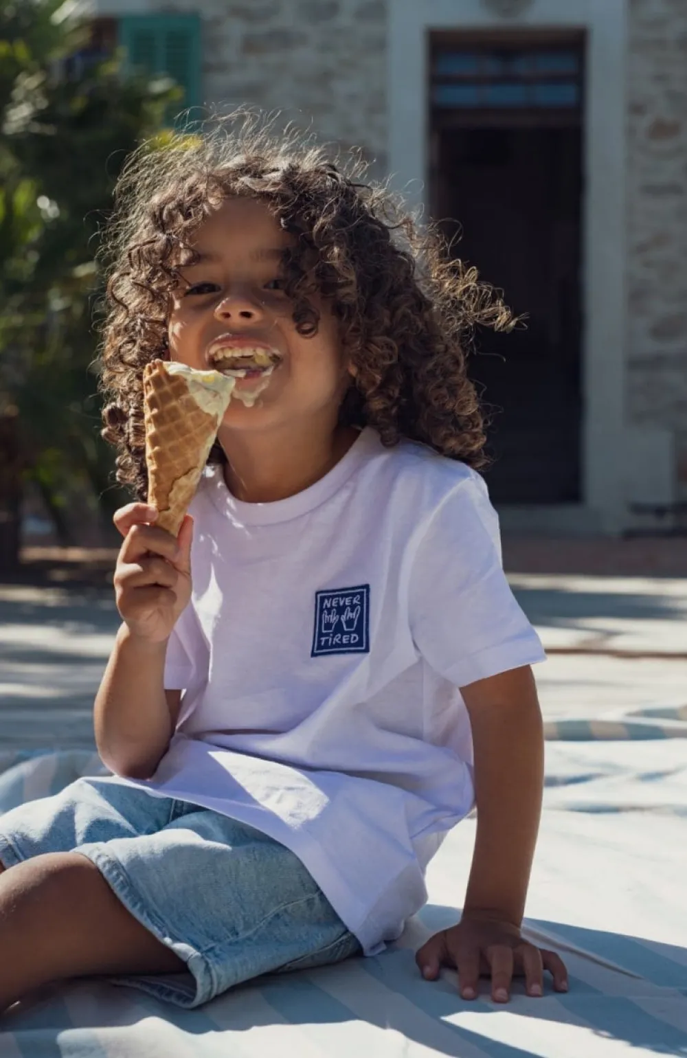 Enfant Les Raffineurs T-shirt Never Tired - Blanc